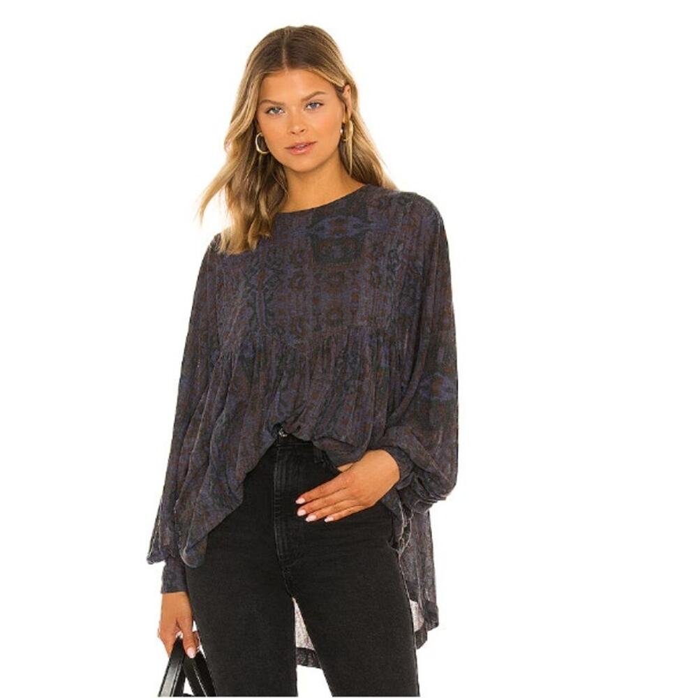 NEW! Free People 'This Is It' Tunic in MIDNIGHT COMBO (M)